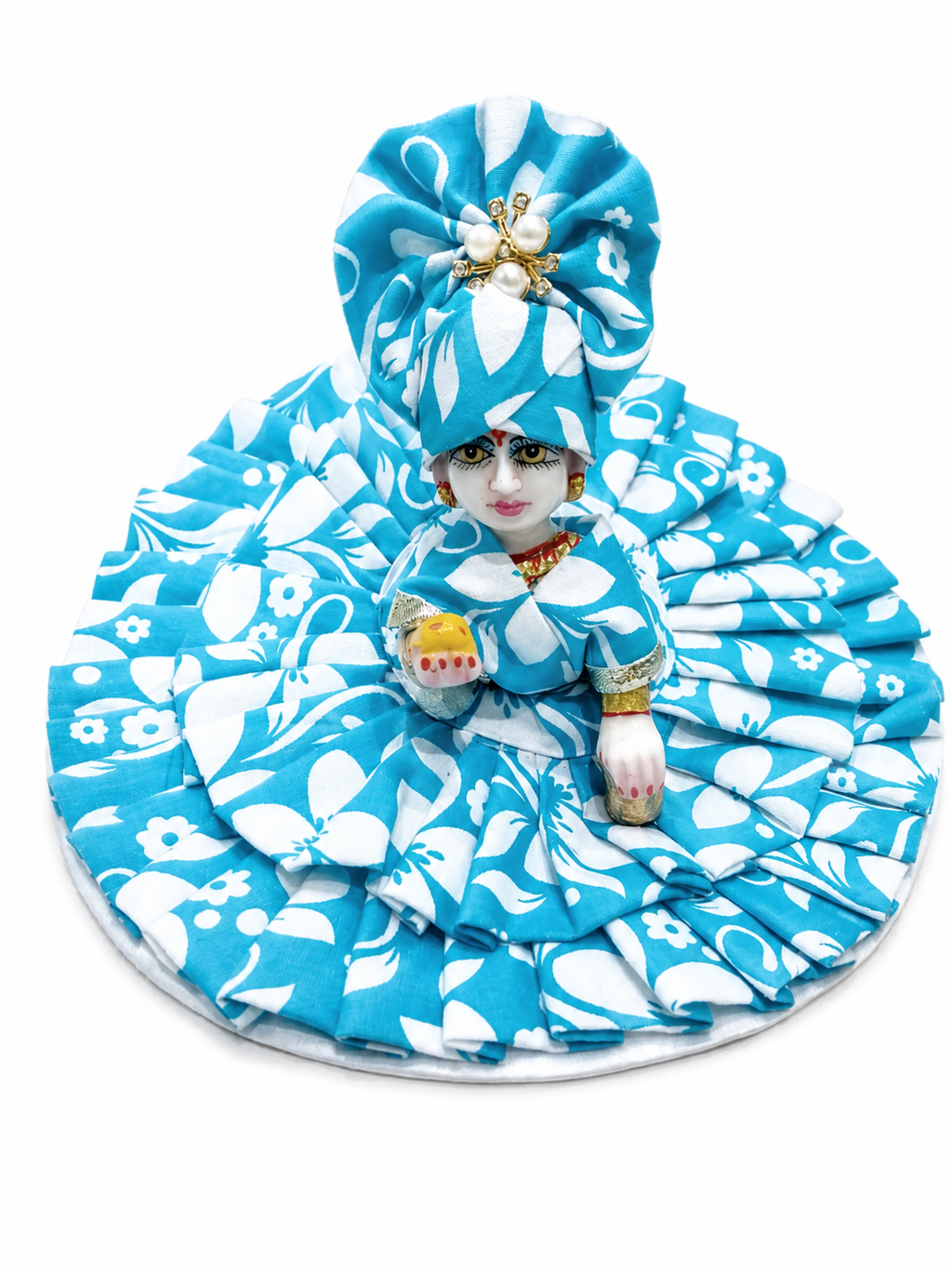 laddu gopal kanha ji cotton dress with pagdi available for size 2 4 5 6