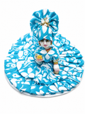 laddu gopal kanha ji cotton dress with pagdi available for size 2 4 5 6